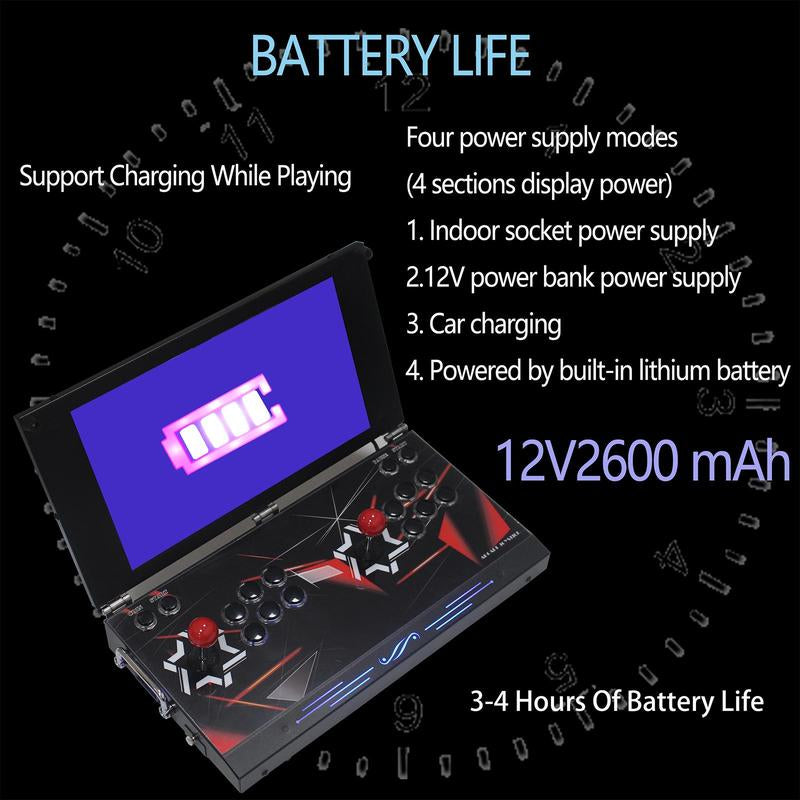 9800 in 1 Hand-Held Portable Arcade Game Console 17.5-Inch HD Screen Dual Players Pandoras Box DX, Retro Video Game Machine Search/Hide/Pause Games
