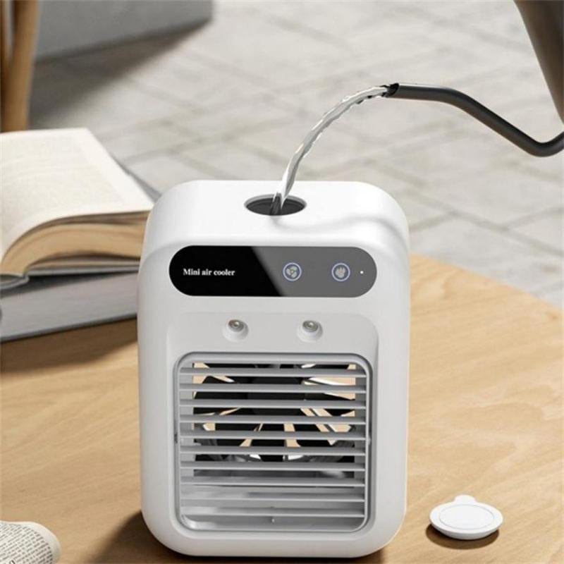 Portable Lightweight Personal Air Conditioner, USB Rechargeable Air Cooler Fan, Water Cooling Strong Airflow Fan, Air Conditioning for Room Office, Universal Accessories, Multifunction, Home