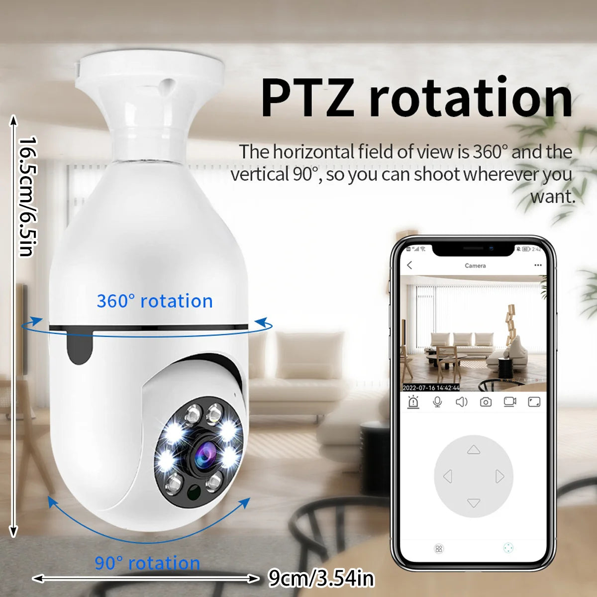 BrightSentinel™: 8MP Bulb WiFi Security Camera