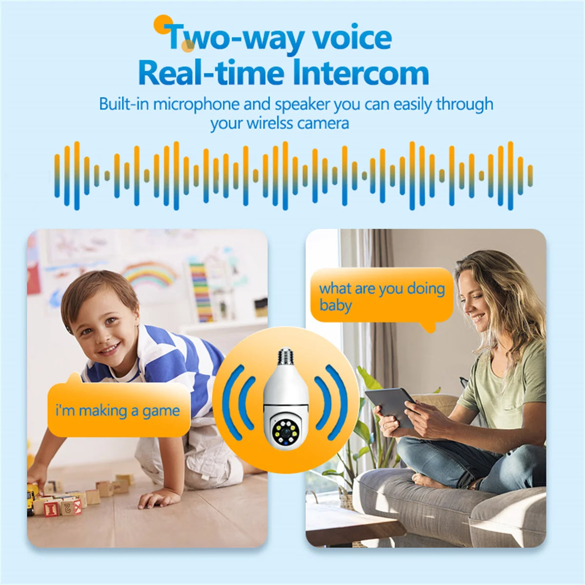 BrightSentinel™: 8MP Bulb WiFi Security Camera