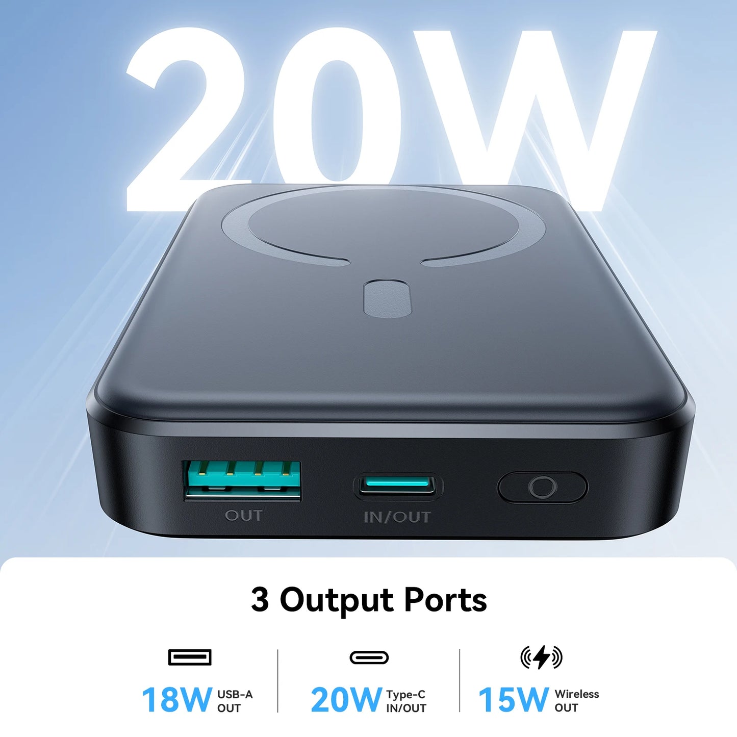 MagniCharge™: 20W Magnetic Power Bank