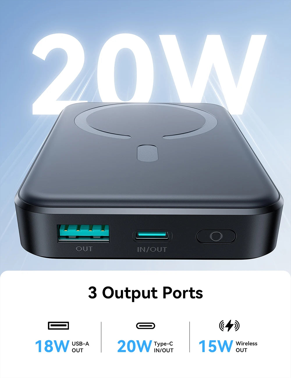 MagniCharge™: 20W Magnetic Power Bank