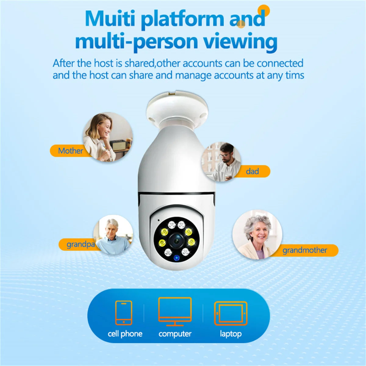 BrightSentinel™: 8MP Bulb WiFi Security Camera
