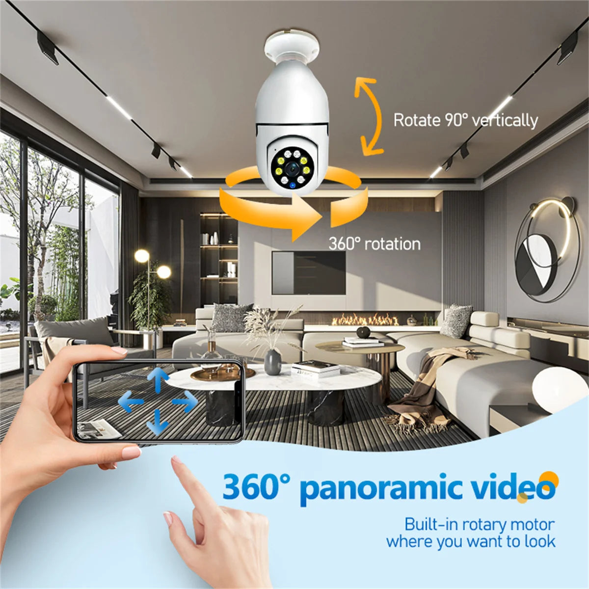 BrightSentinel™: 8MP Bulb WiFi Security Camera