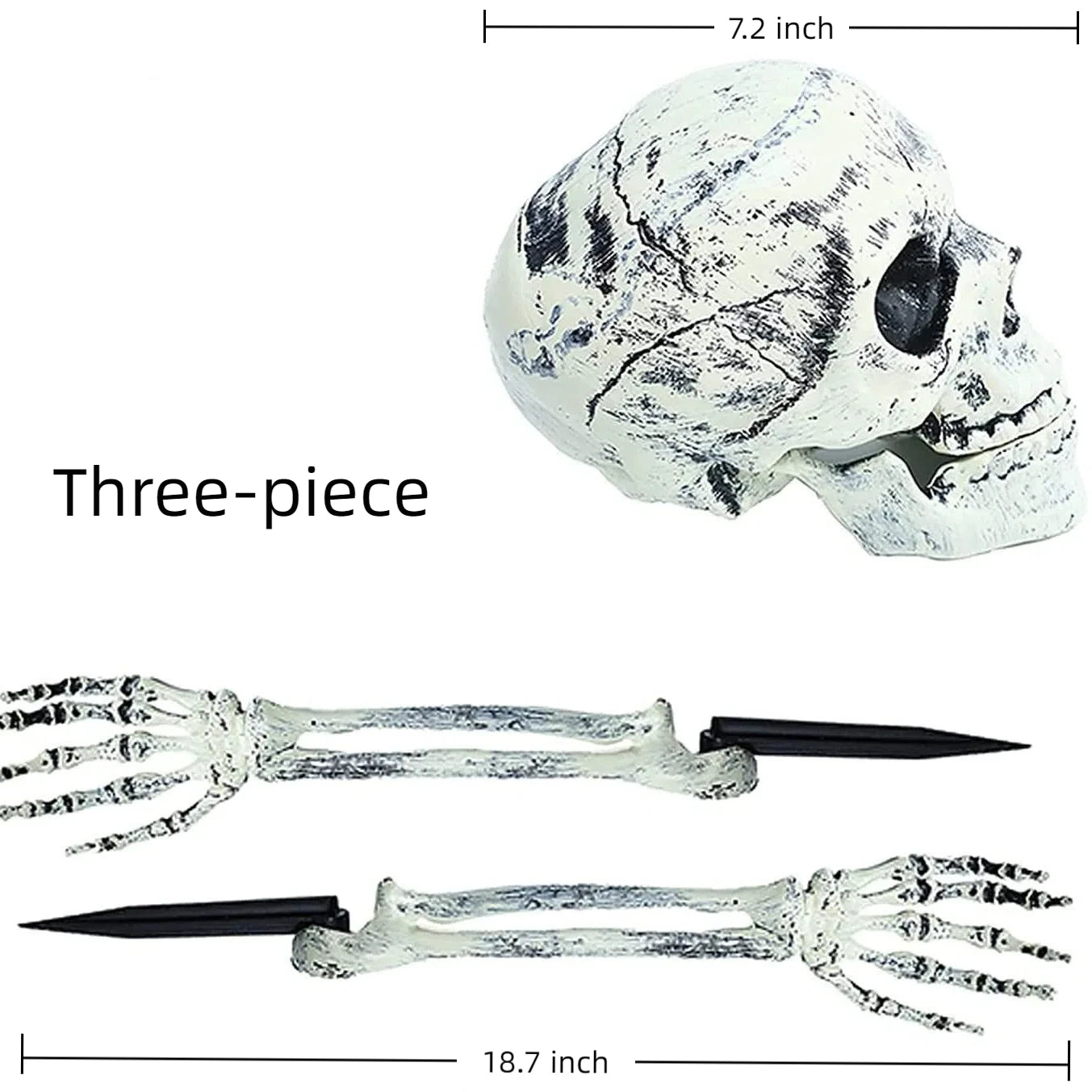 GraveGrasp™: Realistic Skeleton Lawn Stakes