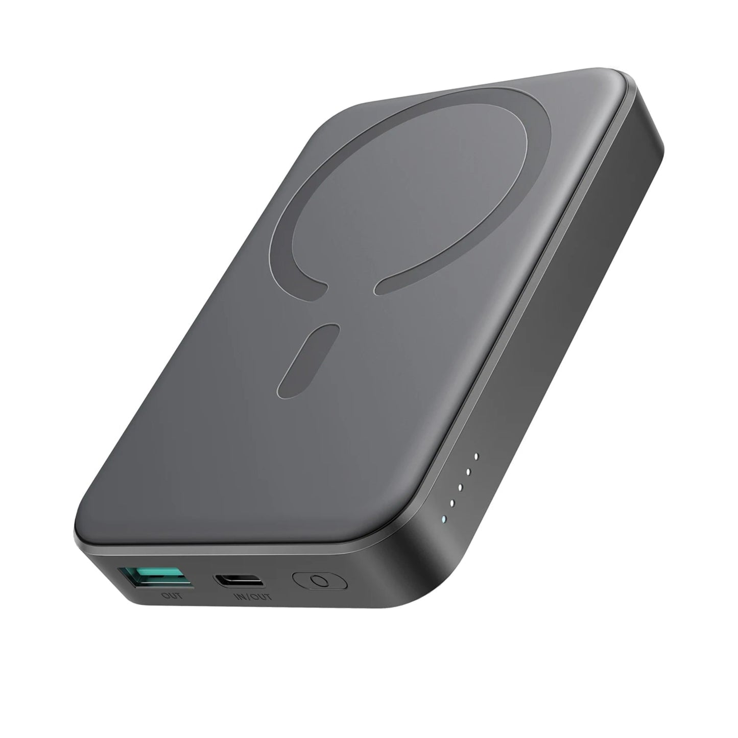 Gray power bank with USB ports on a white background, featuring the JOYROOM brand.
