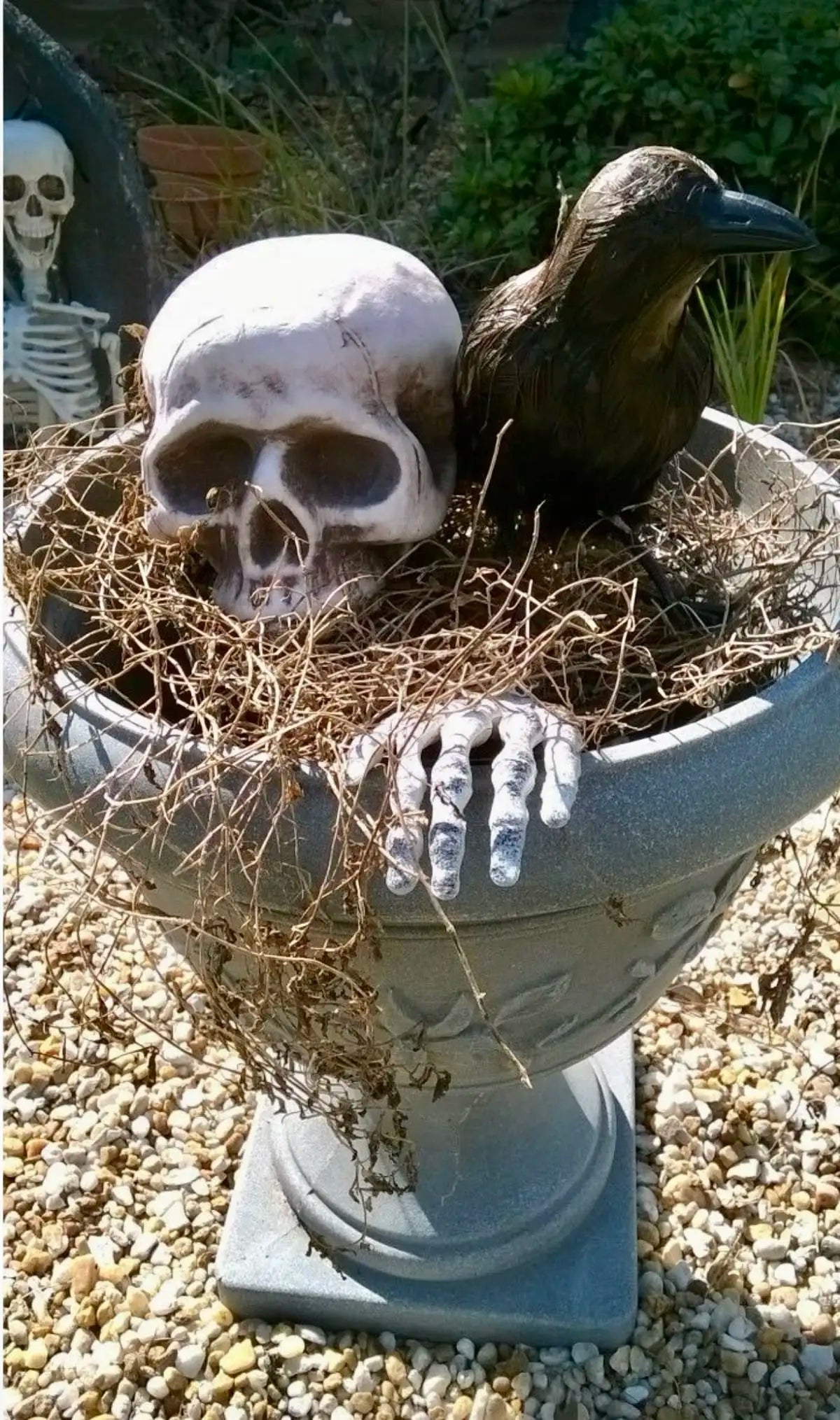 GraveGrasp™: Realistic Skeleton Lawn Stakes
