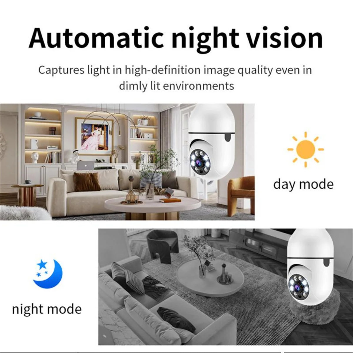 BrightSentinel™: 8MP Bulb WiFi Security Camera