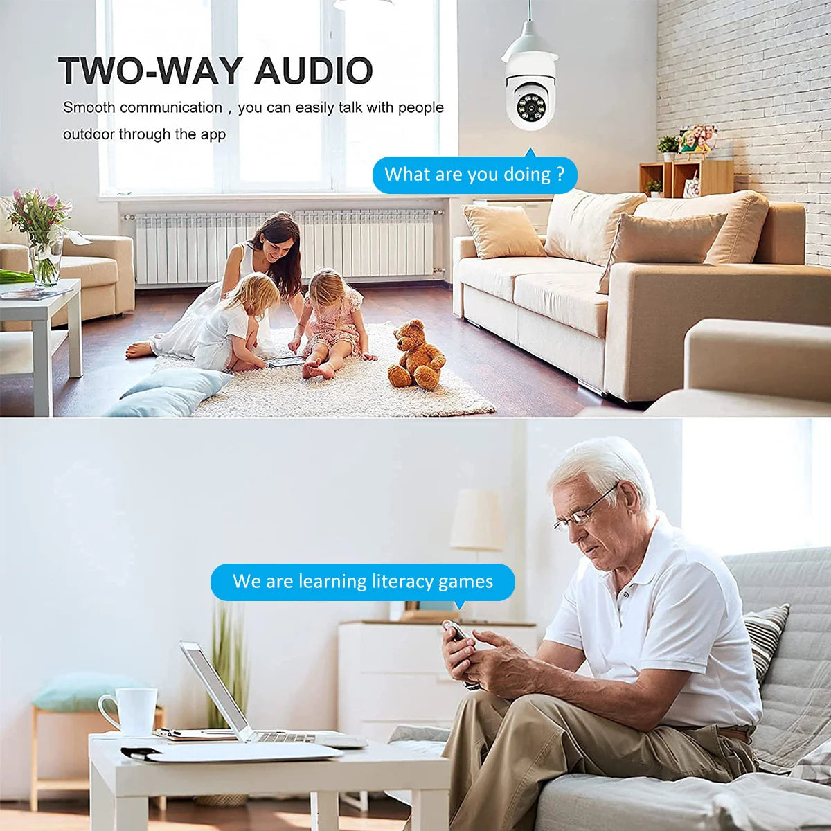 BrightSentinel™: 8MP Bulb WiFi Security Camera