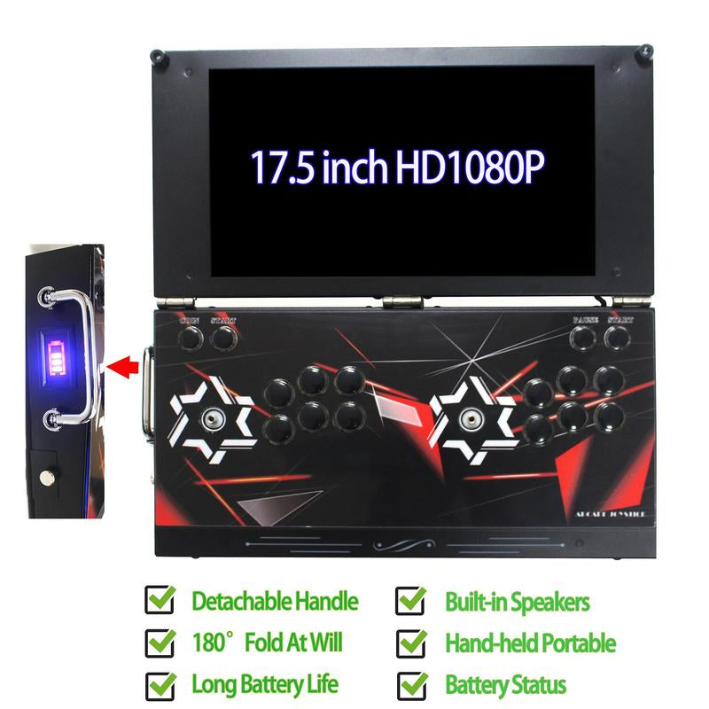 9800 in 1 Hand-Held Portable Arcade Game Console 17.5-Inch HD Screen Dual Players Pandoras Box DX, Retro Video Game Machine Search/Hide/Pause Games