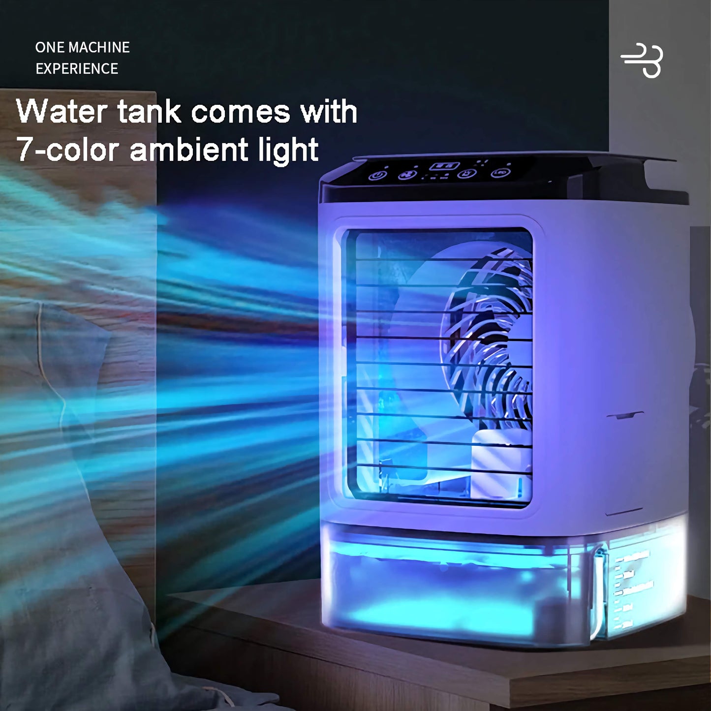 BreezeNova Dual-Spray Portable Air Cooler