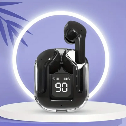 T2 Transparent Hi-Fi Bluetooth Earbuds – LED Display & Deep Stereo Sound | Compatible with Xiaomi & More  Experience sound like never before.