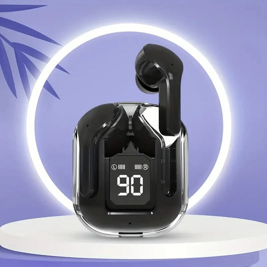 T2 Transparent Hi-Fi Bluetooth Earbuds – LED Display & Deep Stereo Sound | Compatible with Xiaomi & More  Experience sound like never before.