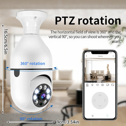 BrightSentinel™: 8MP Bulb WiFi Security Camera