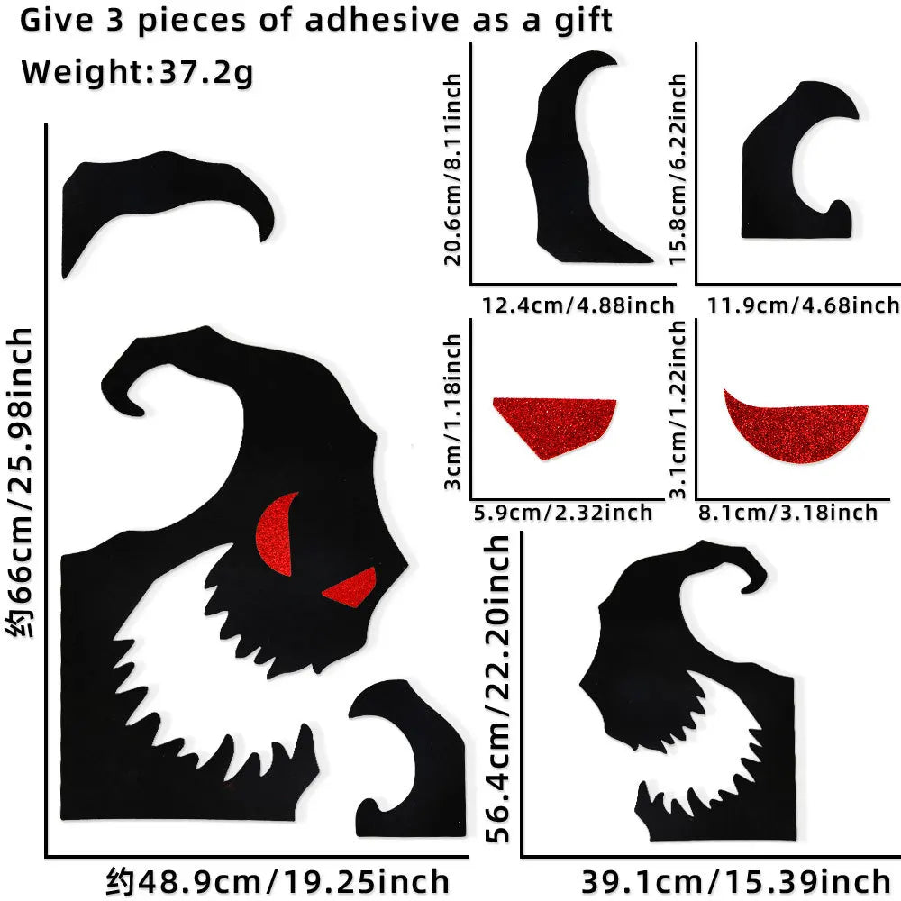 HexHaunt™: Halloween Window & Door Stickers