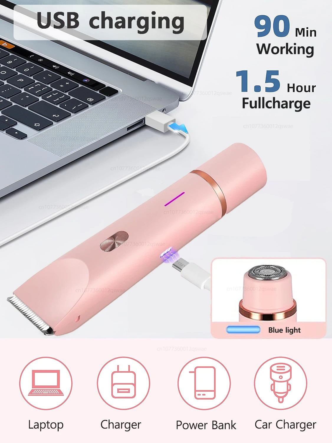 LuxeTrim™: Dual-Head Women’s Electric Shaver