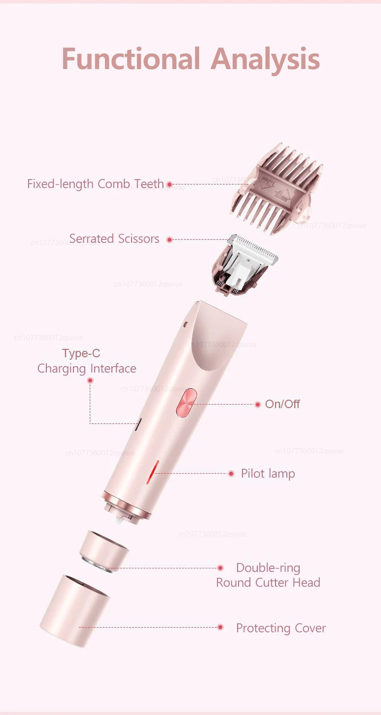 LuxeTrim™: Dual-Head Women’s Electric Shaver