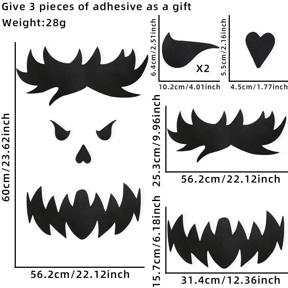 HexHaunt™: Halloween Window & Door Stickers