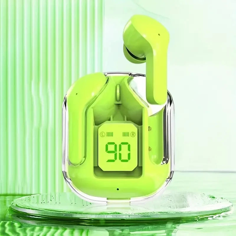 T2 Transparent Hi-Fi Bluetooth Earbuds – LED Display & Deep Stereo Sound | Compatible with Xiaomi & More  Experience sound like never before.