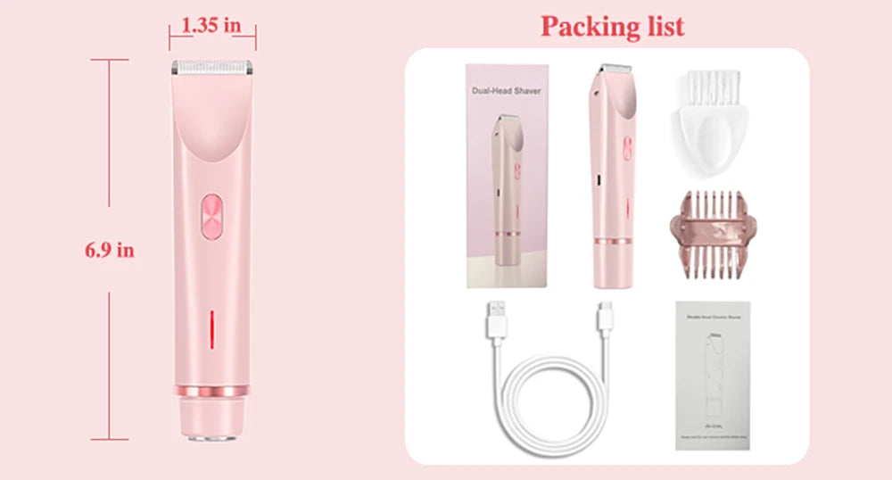 LuxeTrim™: Dual-Head Women’s Electric Shaver