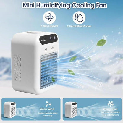 Portable Lightweight Personal Air Conditioner, USB Rechargeable Air Cooler Fan, Water Cooling Strong Airflow Fan, Air Conditioning for Room Office, Universal Accessories, Multifunction, Home