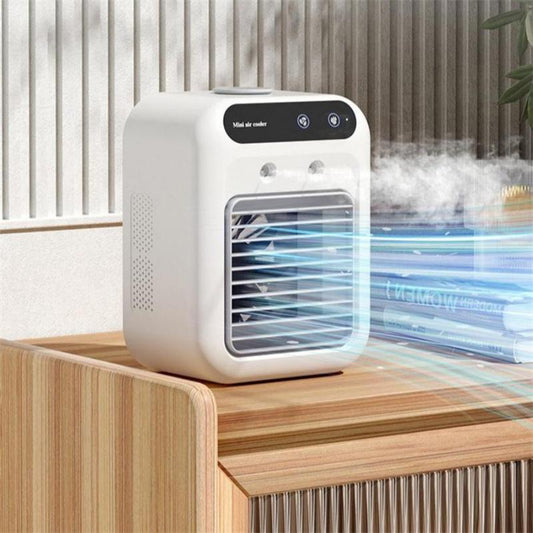 Portable Lightweight Personal Air Conditioner, USB Rechargeable Air Cooler Fan, Water Cooling Strong Airflow Fan, Air Conditioning for Room Office, Universal Accessories, Multifunction, Home